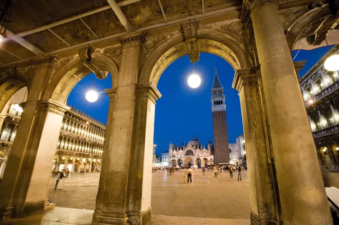 St. Marks Square, Basilica and Campanile, Venice, Veneto, Italy