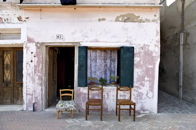 House, Burano Island, Venice, Veneto, Italy