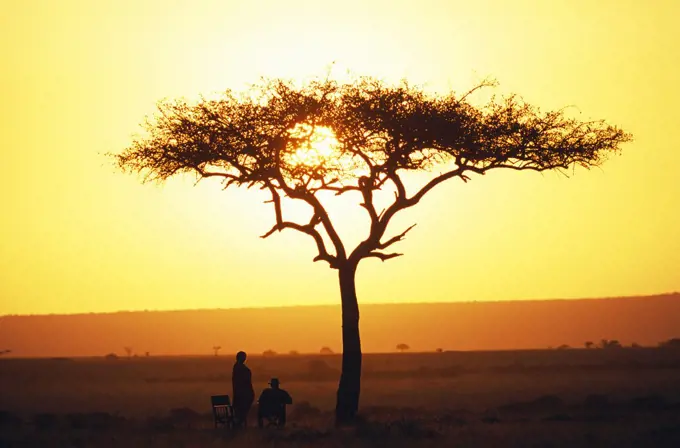 Sundowners in the Masai Mara on safari.