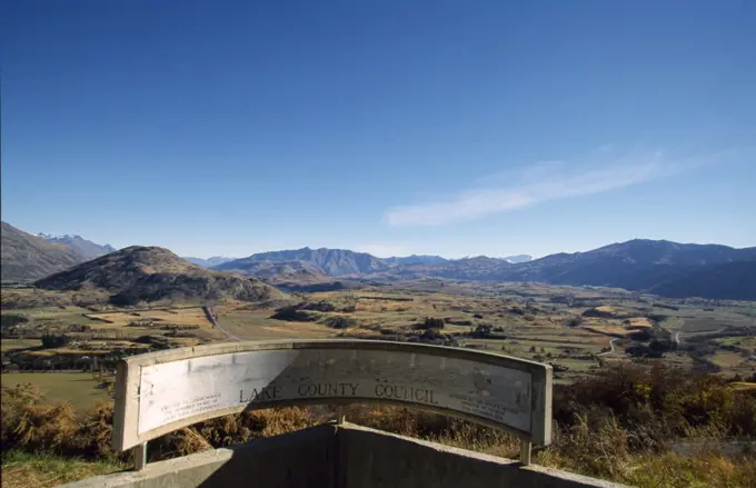 View point over Queenstown environs, South Island, New Zealand.