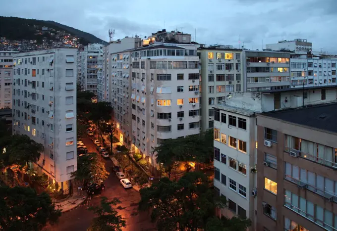 View on Ipanema at dusk. Brazil