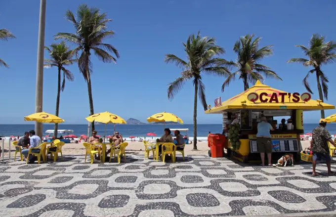 The famous Ipanema Beach in Rio de Janeiro. Brazil