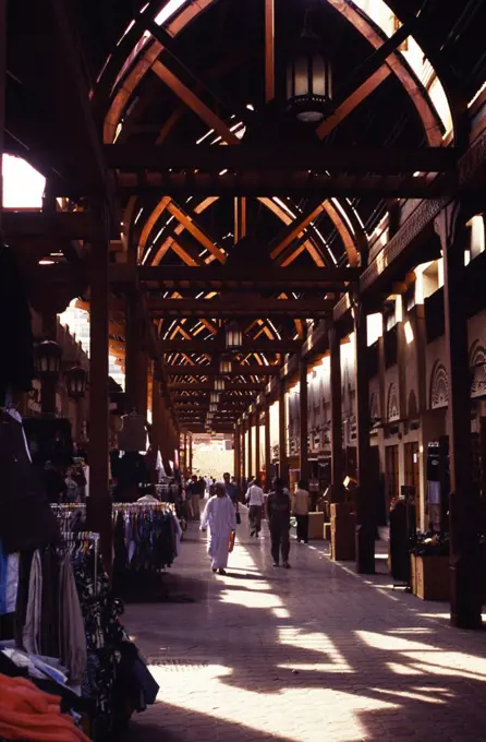 Dubai Souq, in Bur Dubai, boasts a rebuilt arcade of shops and businesses.