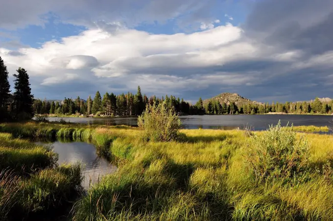 Sprague Lake in the Rocky Mountain National Park, Colorado, USA