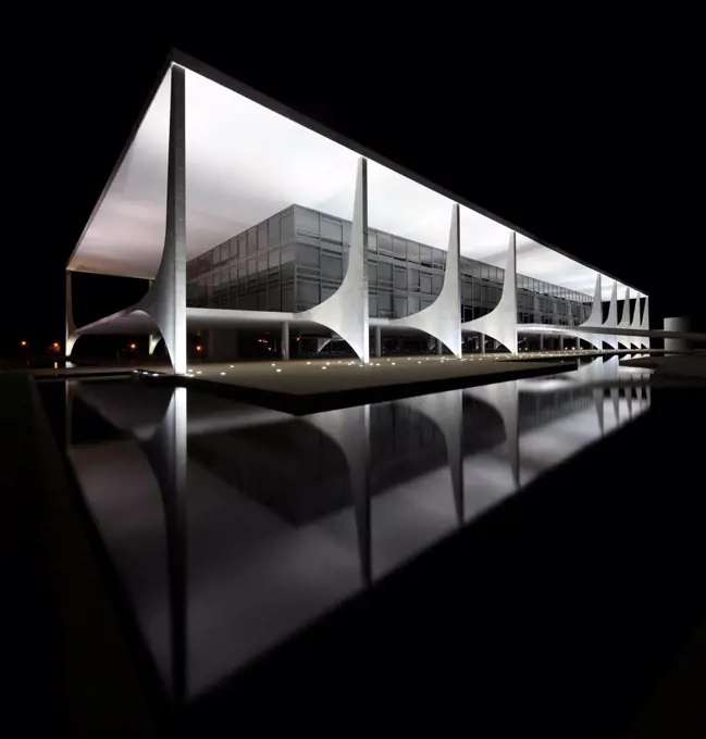 The Palácio do Planalto is the official workplace of the President of Brazil, Brasilia, Brazil.