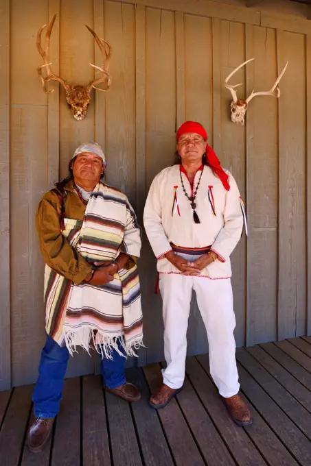 Two Apache Indians,Apache Spirit Ranch,Tombstone,Arizona,USA Model release 0220, 0219