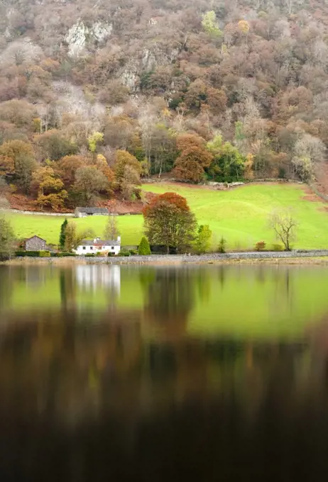 Reflections on Rydal Water, Lake District, Cumbria, UK