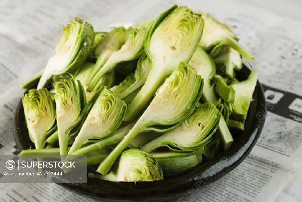 Fresh baby artichokes