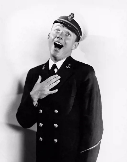 Portrait of a sailor laughing All persons depicted are not longer living and no estate exists Supplier warranties that there will be no model release ...