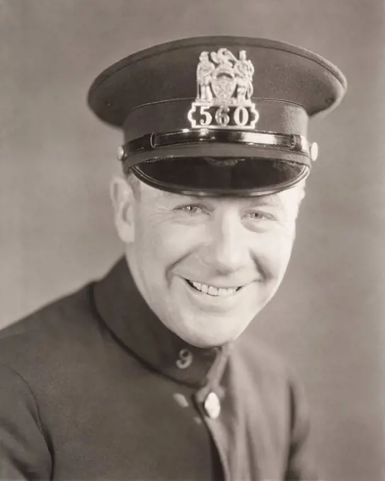 Portrait of a smiling policeman