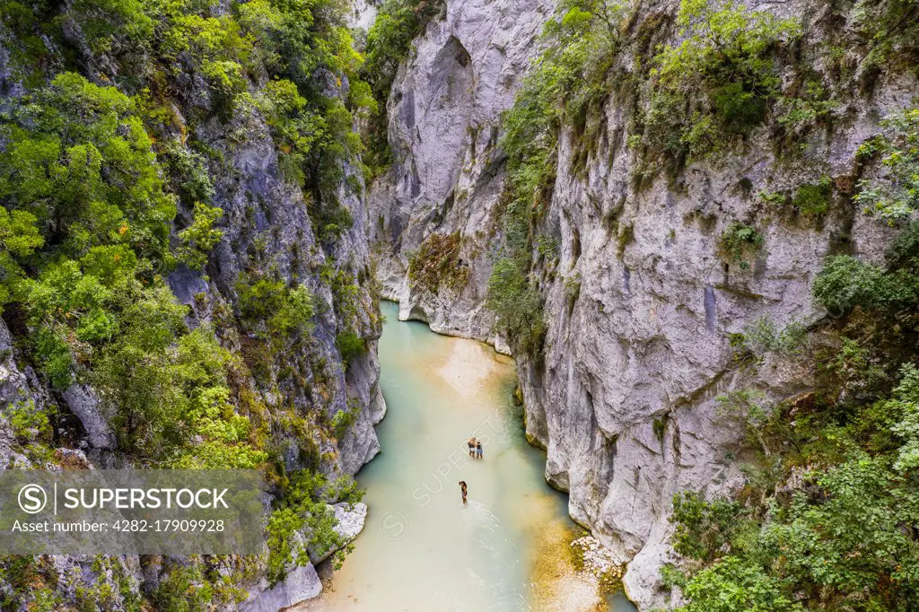 An aerial view of Acheron Springs in Greece.