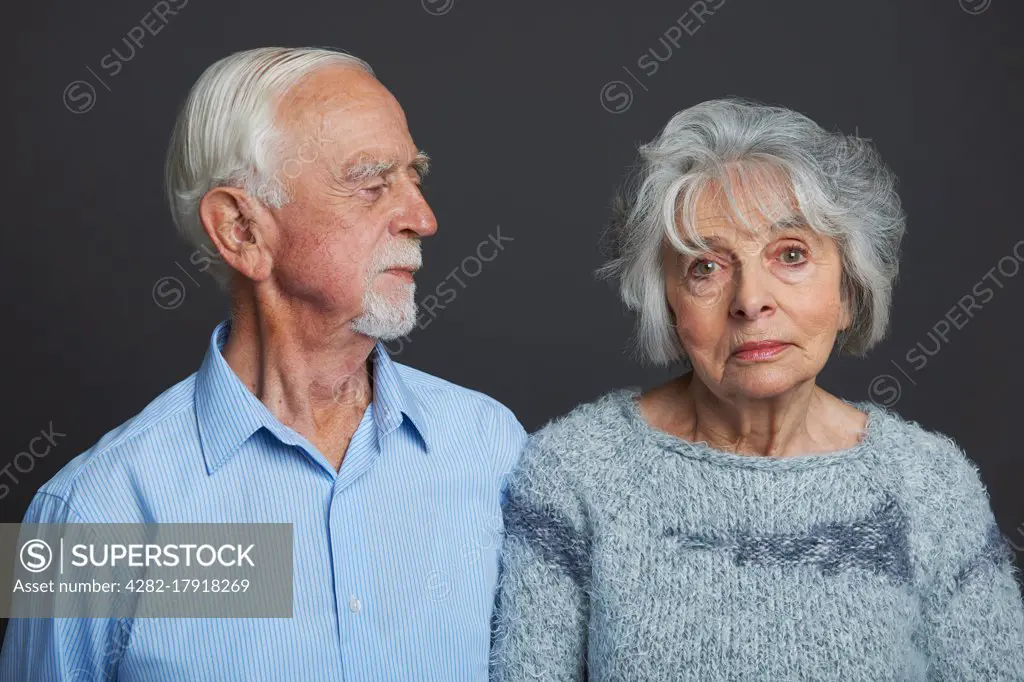 Studio Portrait Of Senior Couple