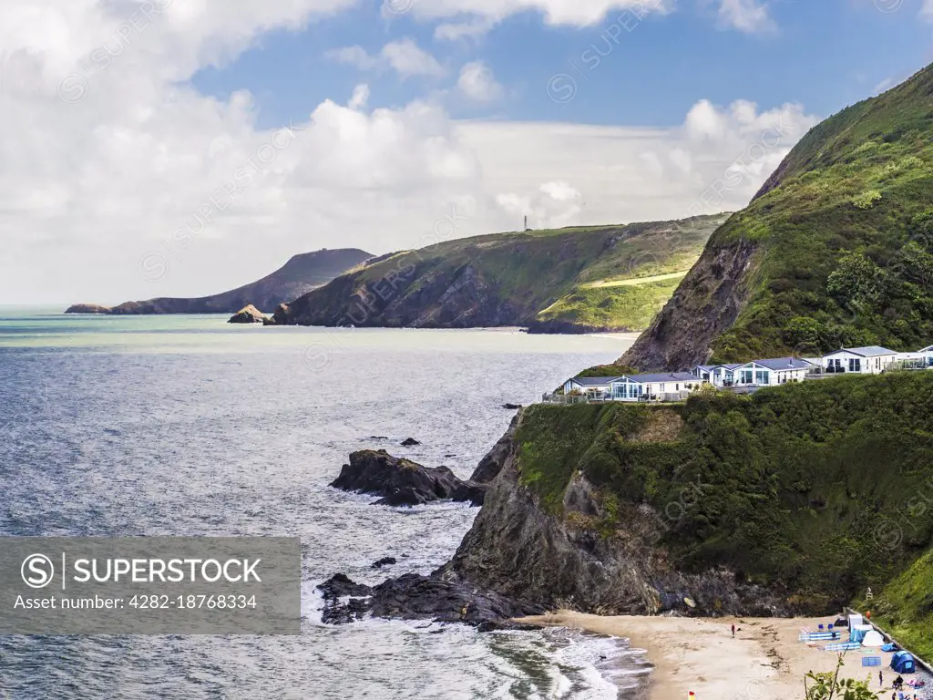 Tresaith beach on the Welsh coast in Ceredigion.