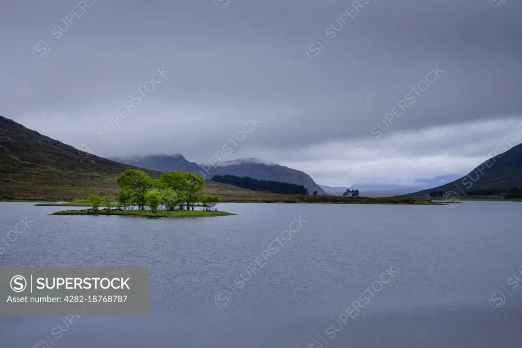 Grey sky over Loch Garve.