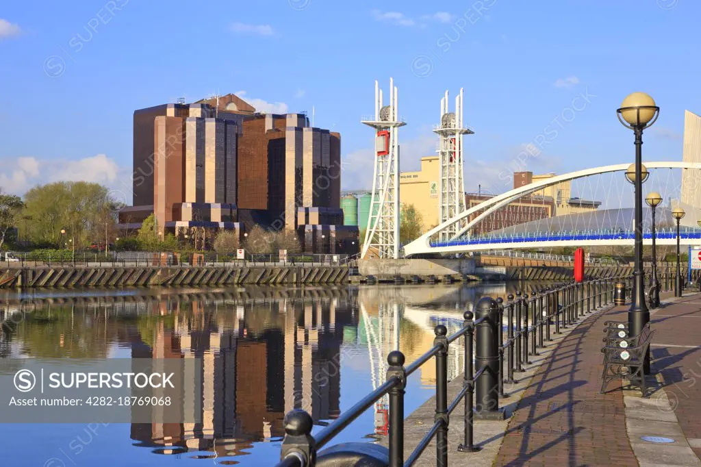 Millennium Bridge at Salford Quays.