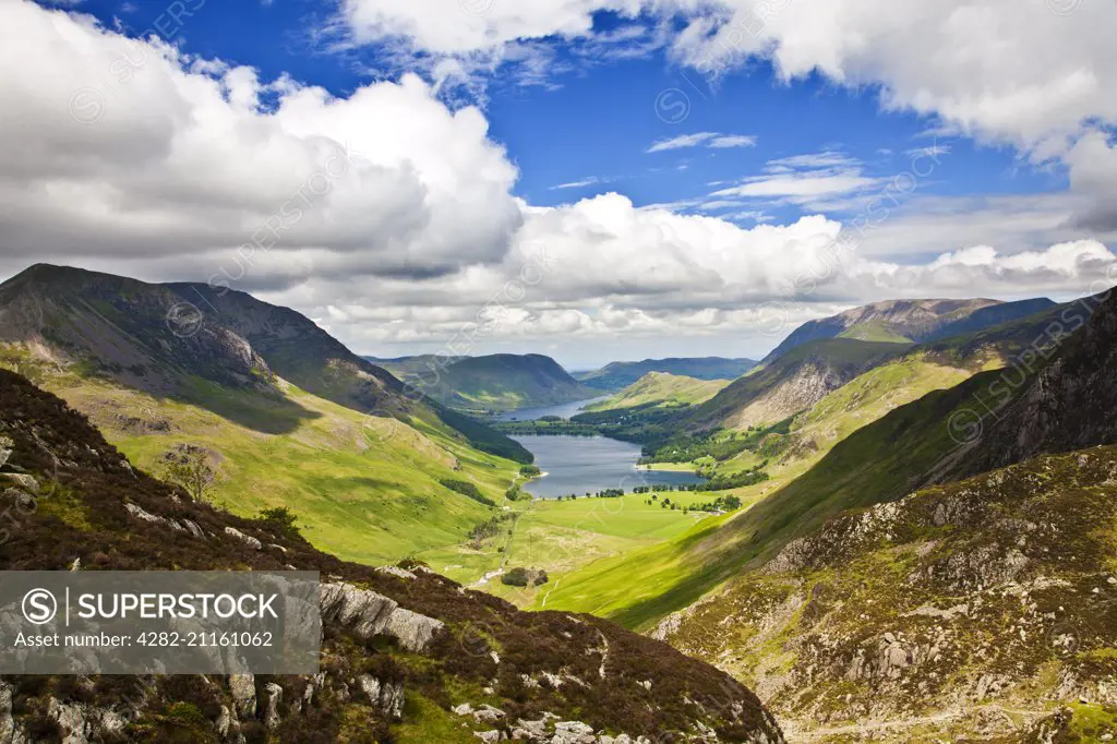 View over Buttermere and Crummock Water from the Haystacks path.