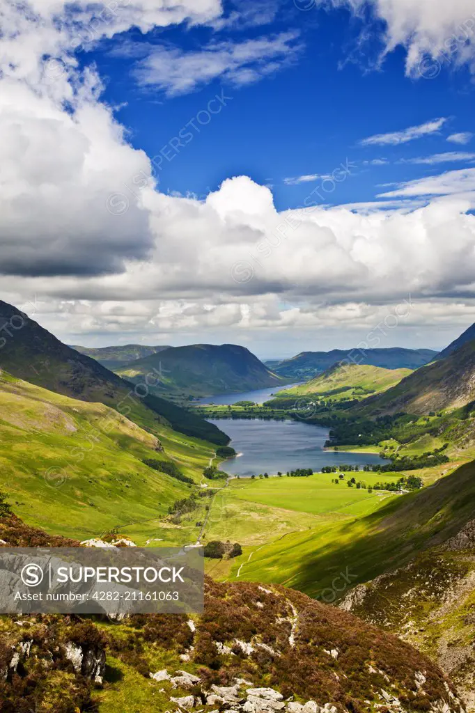 View over Buttermere and Crummock Water from the Haystacks path.