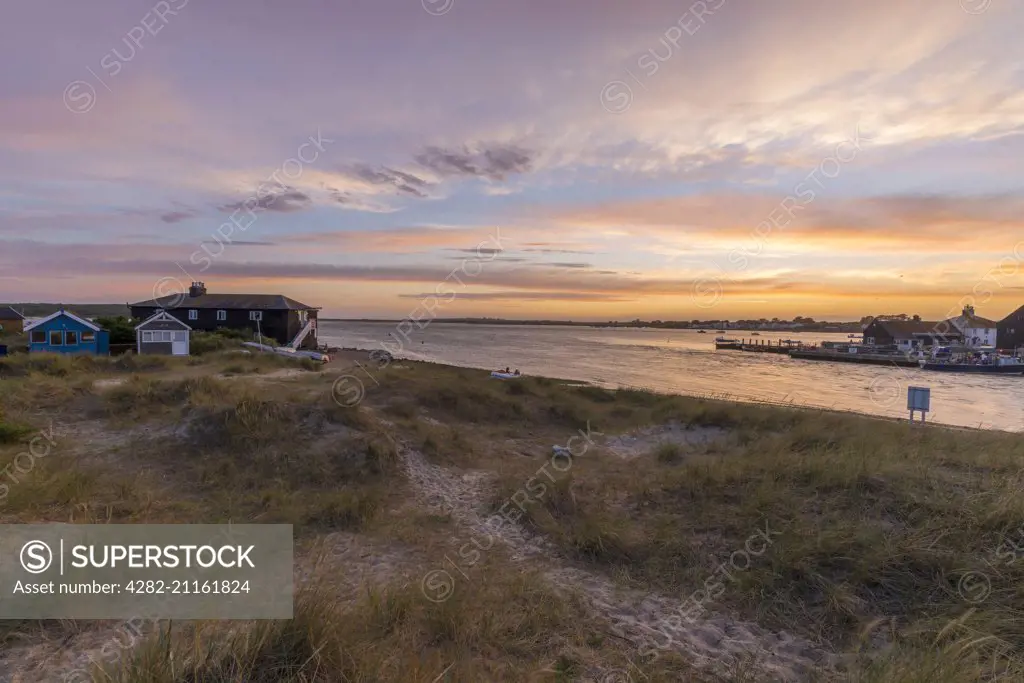 The Black House on Mudeford Spit in Dorset.