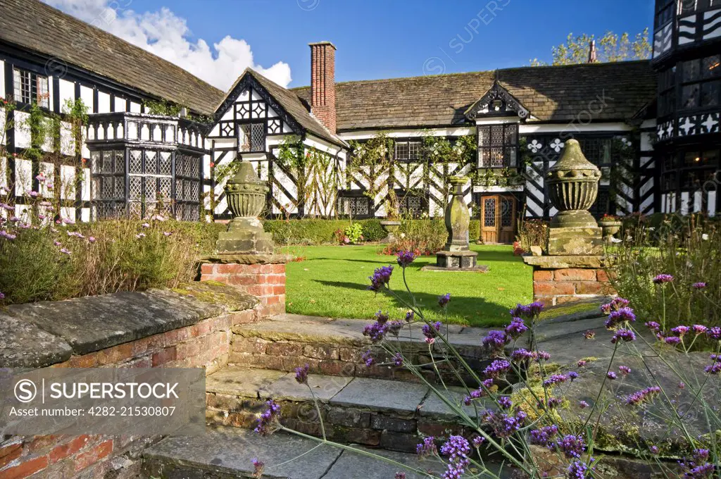 Gawsworth Hall and gardens in Cheshire.