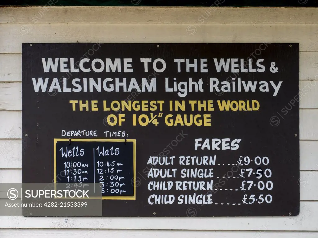 Wells and Walsingham Light Railway.