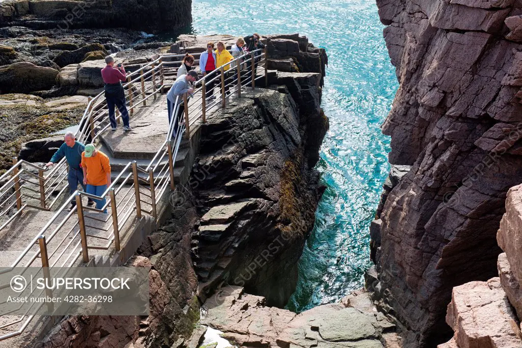 USA, Maine, Acadia National Park. Thunder Hole in Acadia National Park.