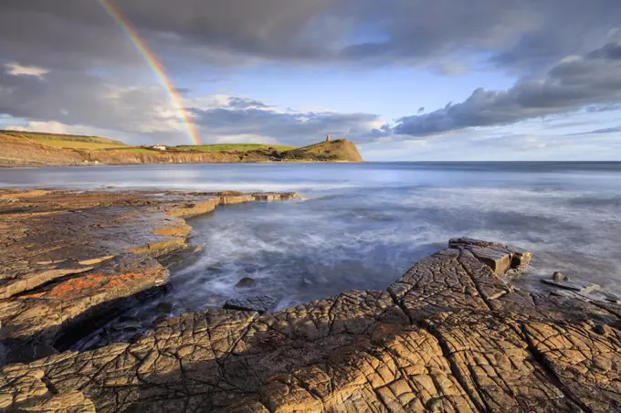 Rainbow over Kimmeridge Bay.