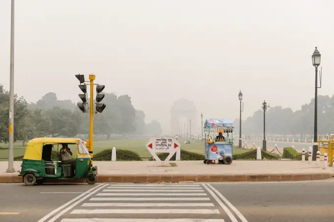 Rajpath towards India Gate in New Delhi.