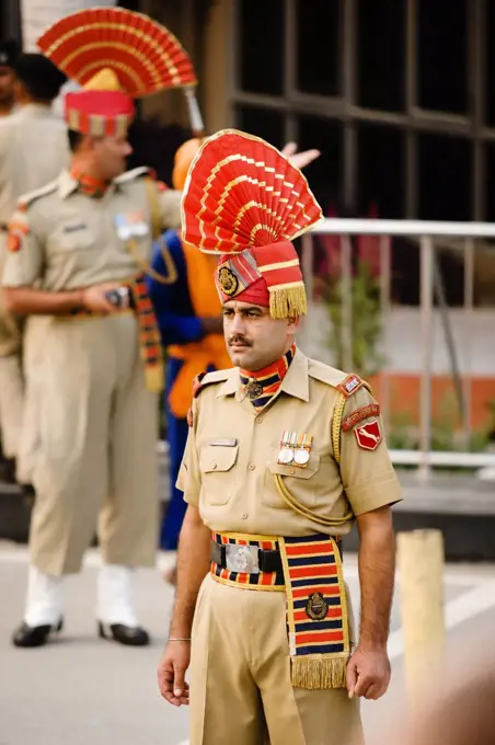 India Pakistan border changing of the guards ceremony.