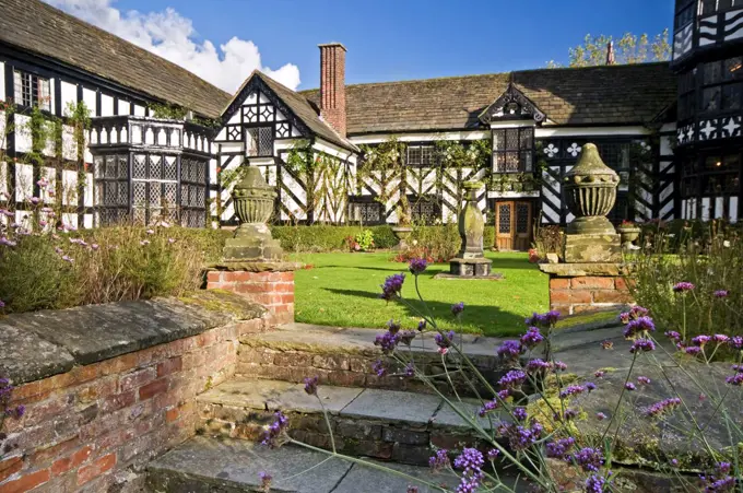 Gawsworth Hall and gardens in Cheshire.