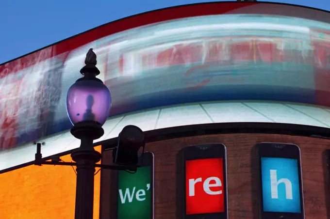 England, London, Piccadilly Circus. Piccadilly Circus located in the West End of London.