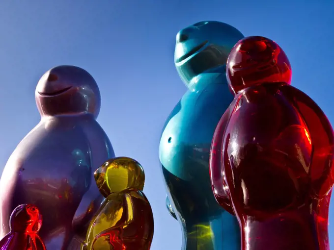 England, London, Marble Arch. The Jelly Baby sculpture created by Italian pop artist Mauro Perucchetti.