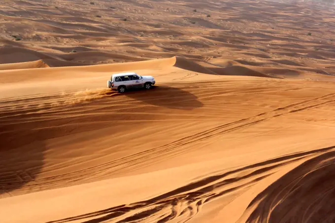 United Arab Emirates, Dubai, Dubai Desert. Dune bashing in the Dubai desert.