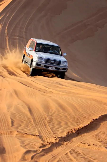 United Arab Emirates, Dubai, Dubai Desert. Dune bashing in the Dubai desert.