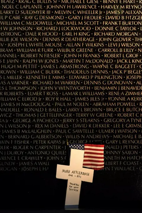 USA, District of Columbia, Washington DC. The Vietnam Veterans Memorial in Washington DC.