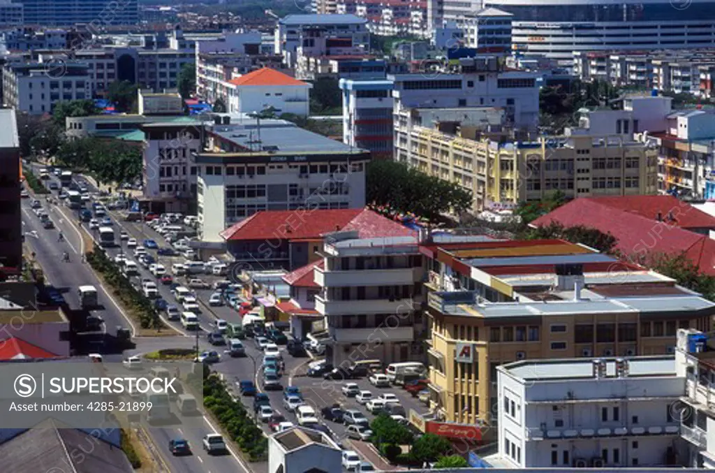 Malaysia, Borneo, Sabah, Kota Kinabalu, Skyline