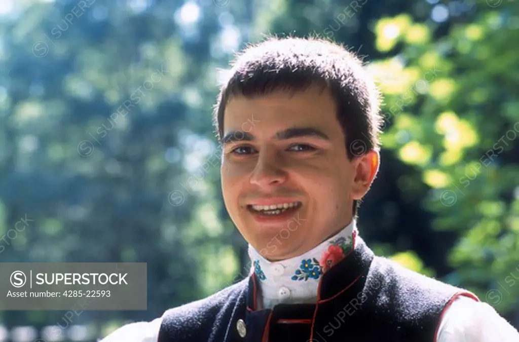 Polish Man, Costume from Lowicz Region, Lazienki Park, Warsaw, Poland, Model Release52-08