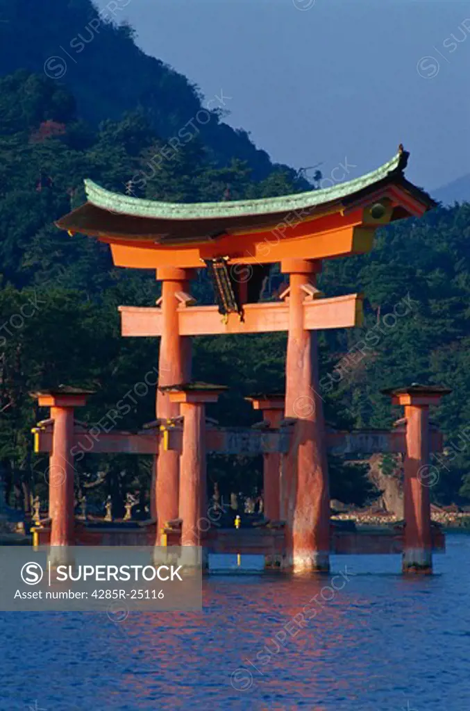 Japan, Hiroshima, Miyajima, Torii Gate