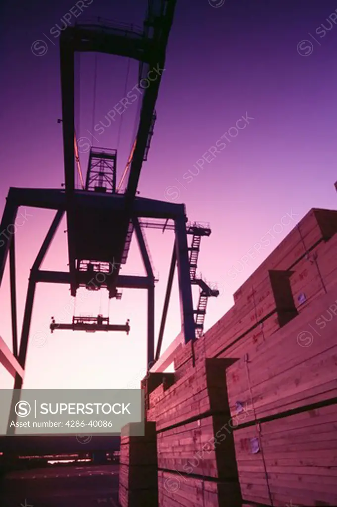 Container crane used to load freighters  PR