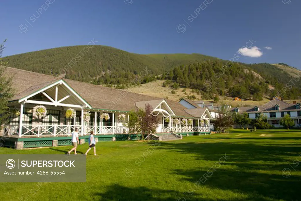 CHICO HOT SPRINGS, MONTANA, USA - Chico Hot Springs resort features geothermic pools, in the Paradise Valley.