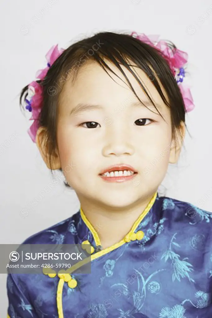 Portrait of a girl in traditional clothing