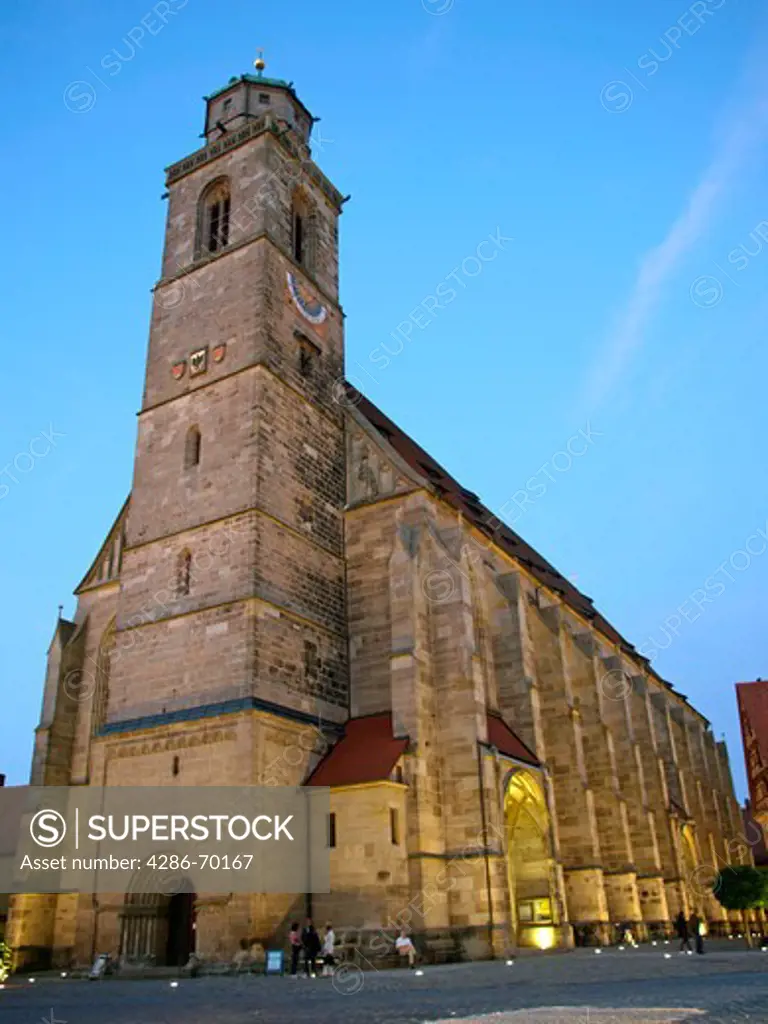 the historic city of Dinkelsbhl, Dinkelsbuehl, Bavaria, Germany