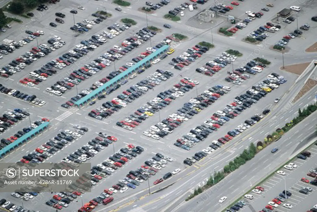 Parking lot at Vancouver International Airport Canada.