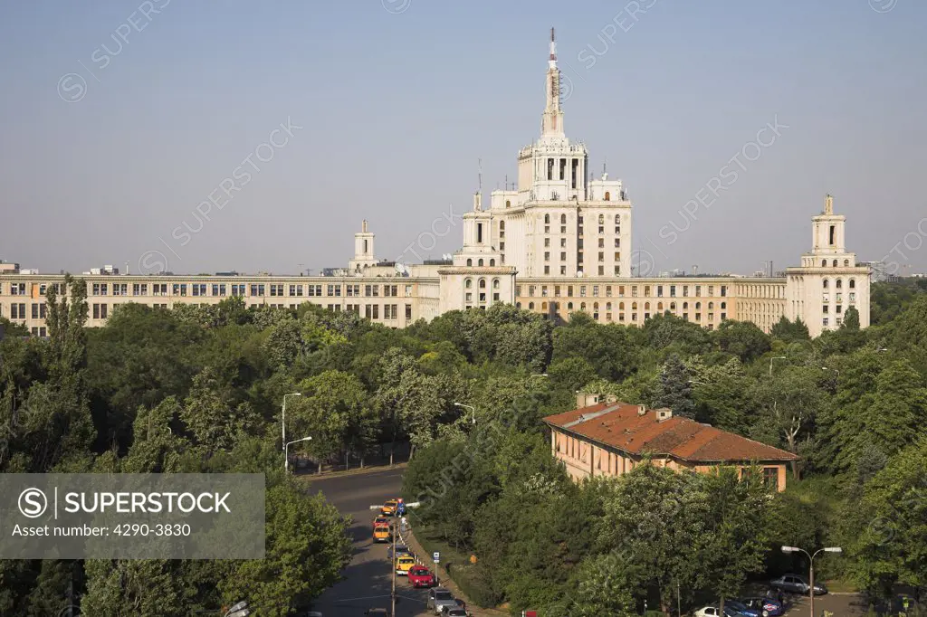 Casa Scanteii also known as Casa Presei Libere, House of the Free Press, Piata Presei Libere, Bucharest, Romania