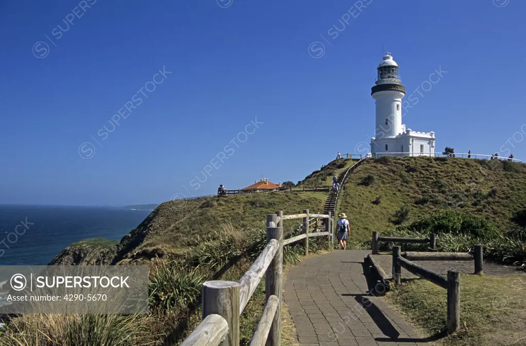 Cliff walk and lighthouse, Byron Bay, Cape Byron, New South Wales, Australia