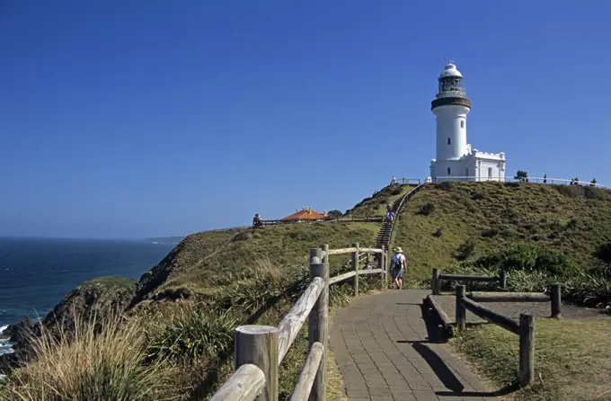 Cliff walk and lighthouse, Byron Bay, Cape Byron, New South Wales, Australia