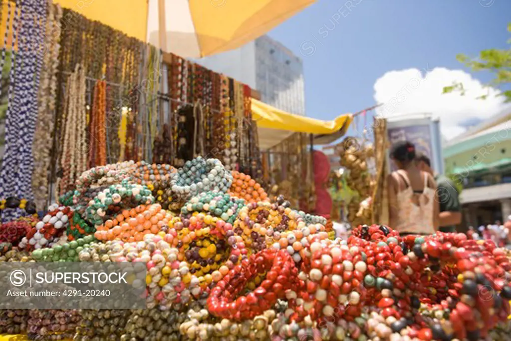 Brazil Souvenirs on sale for tourists in Brazil.