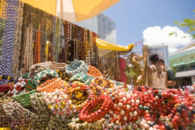 Brazil Souvenirs on sale for tourists in Brazil.