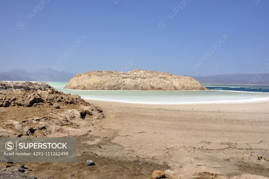 Djibouti, Assal lake area, landscape