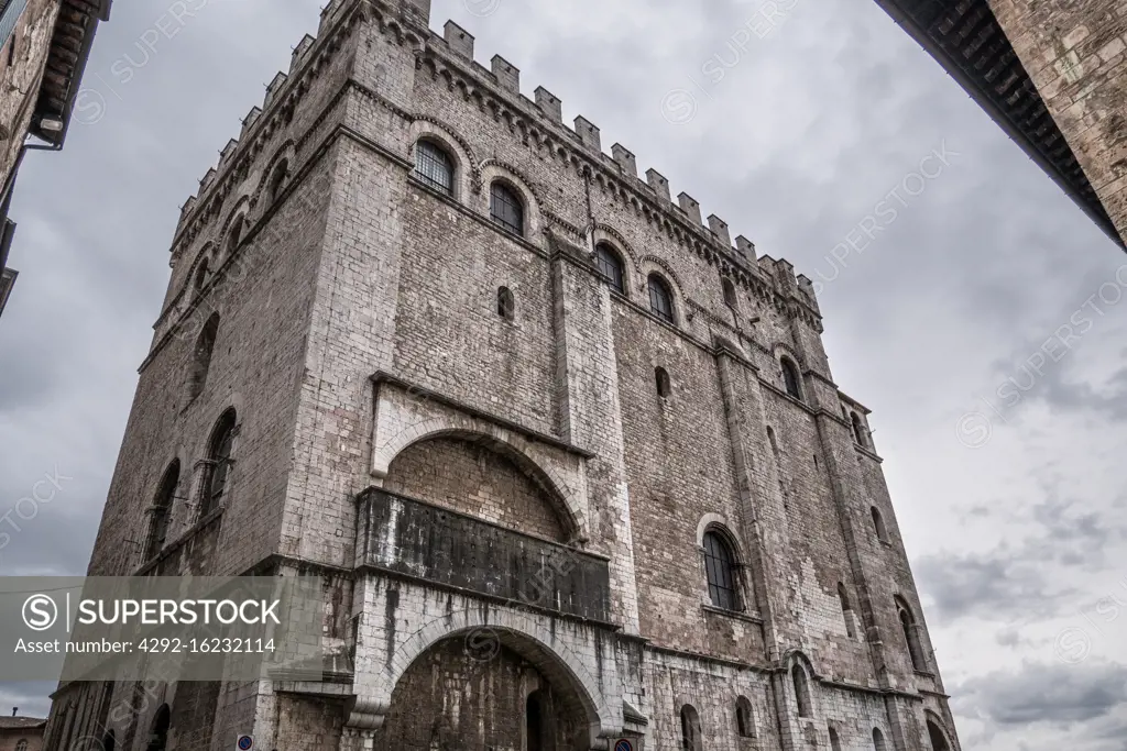 Italy, Umbria, View of Gubbio