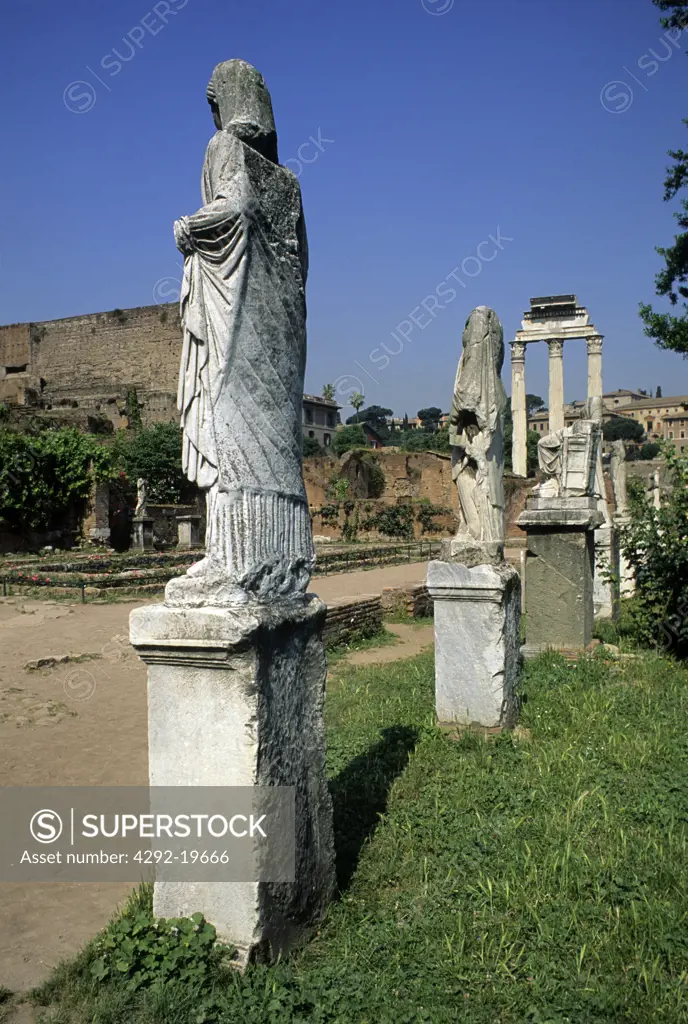 Italy, Rome, the Foro Romano ruins